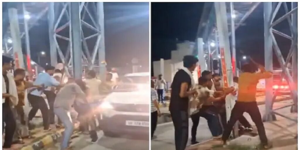 वीडियो वायरल: टोल कर्मचारियों की गुंडागर्दी का शिकार बना देश का सिपाही,खंभे से बांधकर पीटा