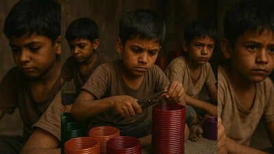 गरीबी और मजबूरी की कड़वी हकीकत: कब्रिस्तान में रहने को मजबूर 7 बच्चे