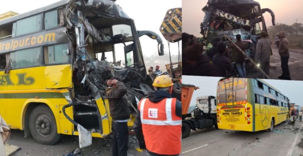 Bilaspur Accident News: तेज रफ्तार का कहर, खड़े ट्रेलर से टकराई बस; 12 यात्री घायल, पांच की हालत गंभीर Bilaspur Accident