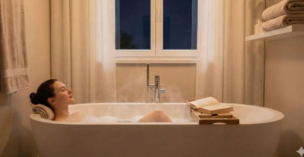 रात में गुनगुने पानी से नहाने के 6 फायदे: स्ट्रेस कम करें और मासपेशियों के दर्द से पाएं राहत गुनगुने पानी