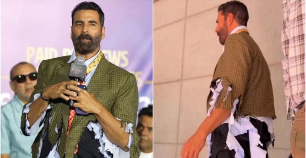 फटे-चिथड़े कपड़ों में नजर आए अक्षय कुमार, अचानक सीढ़ियों से कूदे; फैंस की भीड़ उमड़ी अक्षय कुमार