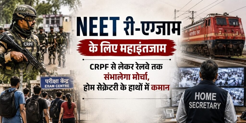 NEET UG re-exam 2026: NEET री-एग्जाम को लेकर देशभर में हाई अलर्ट, CRPF से रेलवे तक तगड़ी सुरक्षा व्यवस्था तैनात