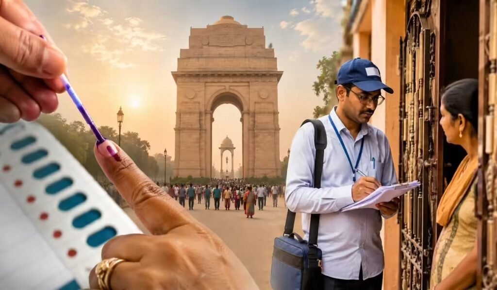 दिल्ली में SIR अभियान शुरू: घर-घर पहुंचकर सत्यापन कर रहे BLO, 12 हजार+ बूथों पर BJP के BLA-2 तैनात