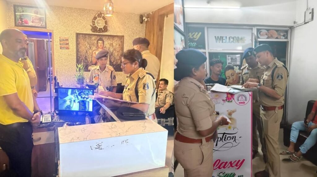रायपुर के स्पा सेंटरों पर पुलिस का बड़ा एक्शन, छापेमारी कर संचालकों को दी सख्त चेतावनी