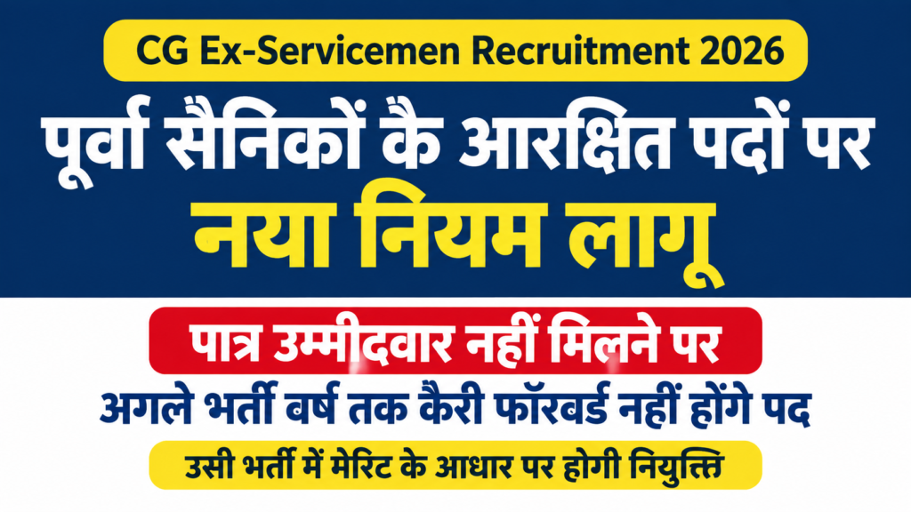 CG Ex-Servicemen Recruitment 2026