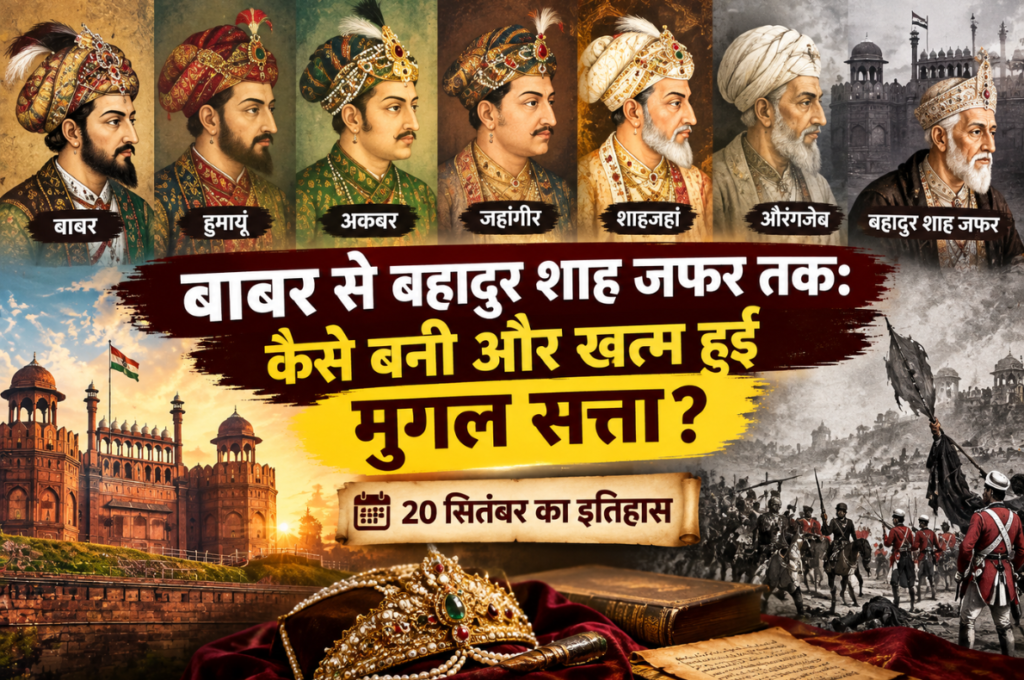 बाबर से बहादुर शाह जफर तक