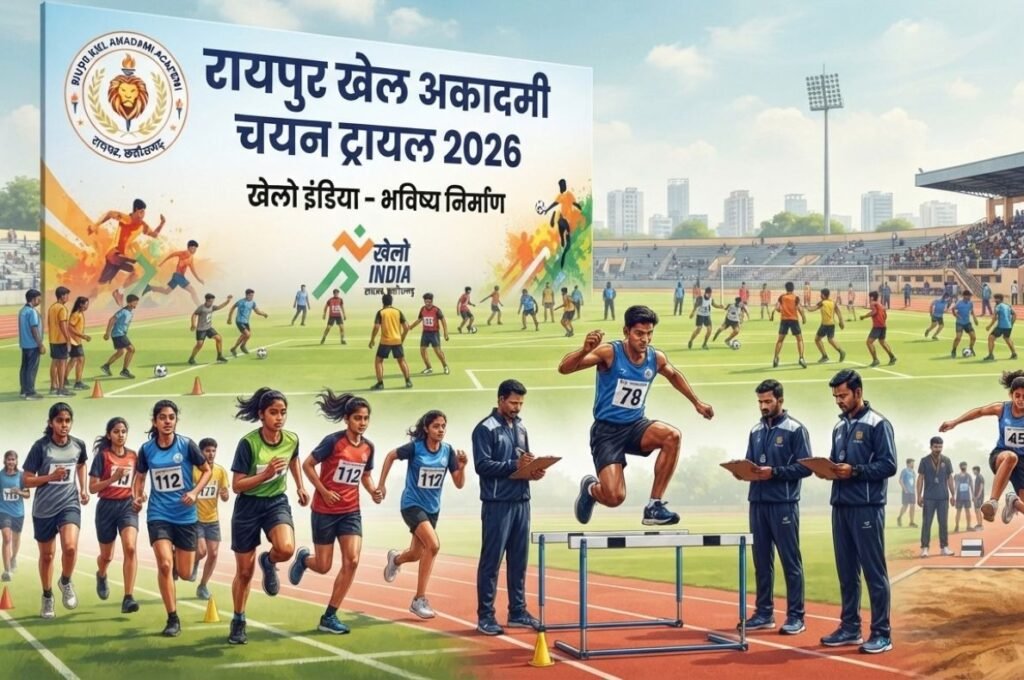 रायपुर खेल अकादमी चयन ट्रायल