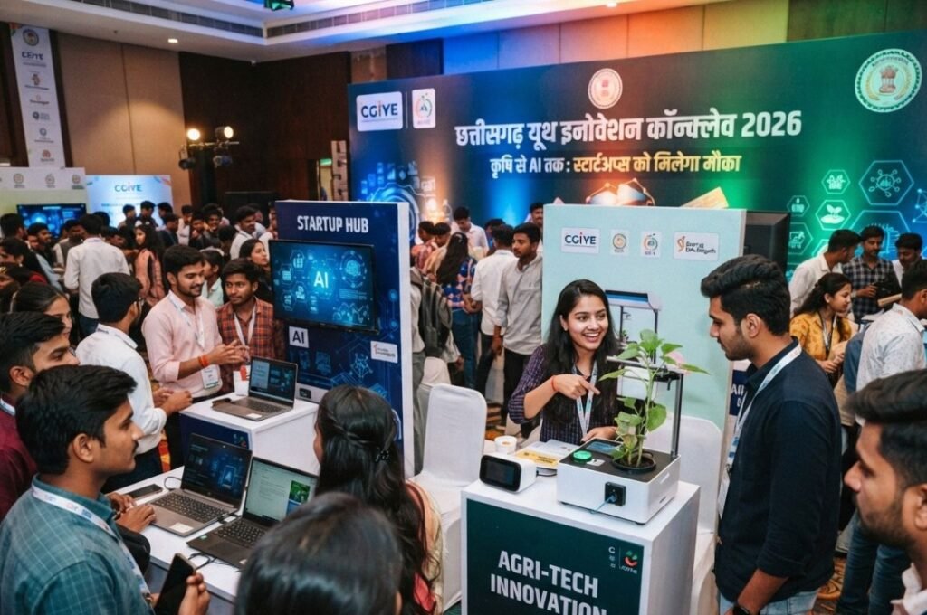 छत्तीसगढ़ यूथ इनोवेशन कॉन्क्लेव 2026: कृषि से AI तक स्टार्टअप्स को मिलेगा मौका
