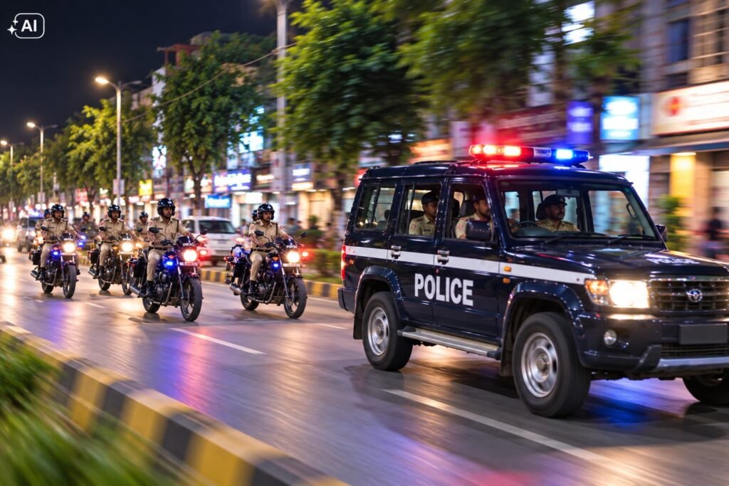 कोरबा में गणेश विसर्जन और विश्वकर्मा पूजा को लेकर पुलिस अलर्ट, शहर में बढ़ाई गई बाइक पेट्रोलिंग