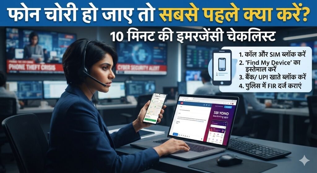 फोन चोरी हो जाए तो सबसे पहले क्या करें? 10 मिनट की इमरजेंसी चेकलिस्ट