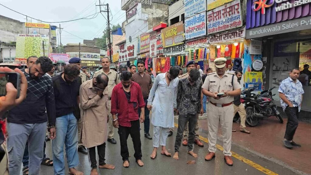 बिलासपुर हिंसा में पुलिस का बड़ा एक्शन! मास्टरमाइंड सोहेल खान समेत 6 आरोपियों का निकाला पैदल जुलूस