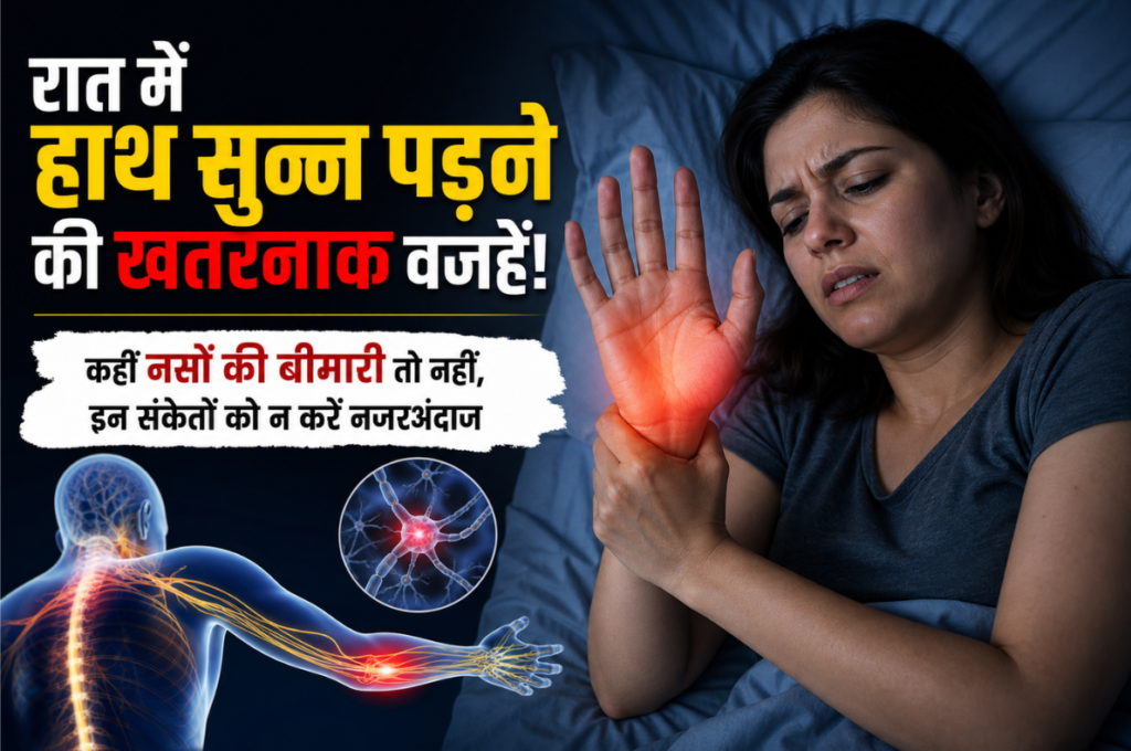 रात में हाथ सुन्न पड़ने की खतरनाक वजहें! कहीं नसों की बीमारी तो नहीं, इन संकेतों को न करें नजरअंदाज