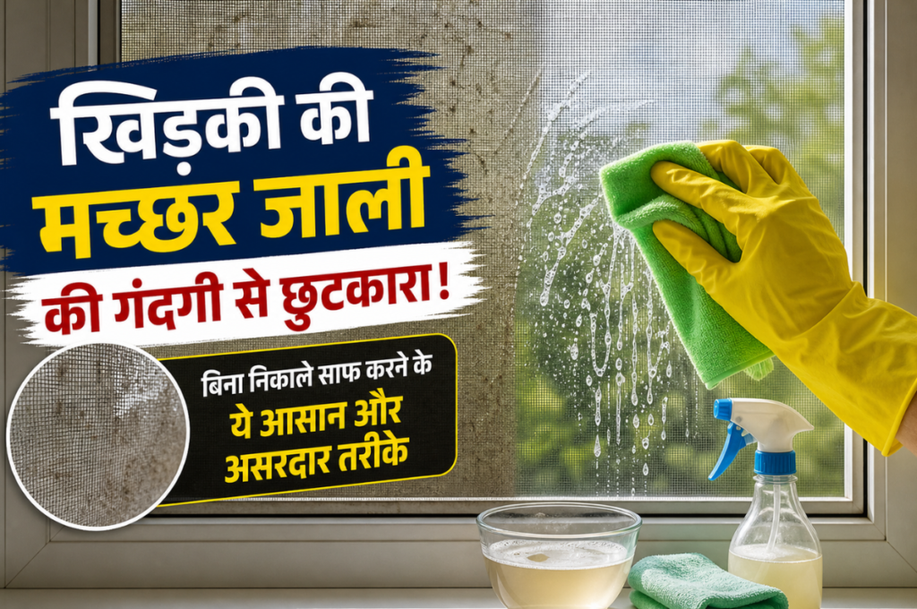 खिड़की की मच्छर जाली की गंदगी से छुटकारा! बिना निकाले साफ करने के ये आसान और असरदार तरीके
