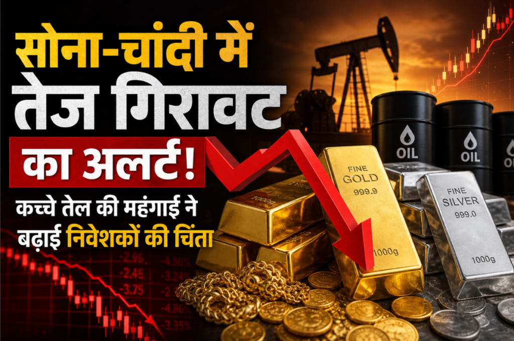 Gold-Silver Price Crash: सोना-चांदी में तेज गिरावट का अलर्ट! कच्चे तेल की महंगाई ने बढ़ाई निवेशकों की चिंता