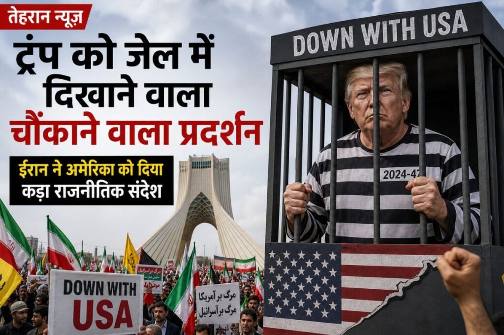 Tehran News: ट्रंप को जेल में दिखाने वाला चौंकाने वाला प्रदर्शन, ईरान ने अमेरिका को दिया कड़ा राजनीतिक संदेश