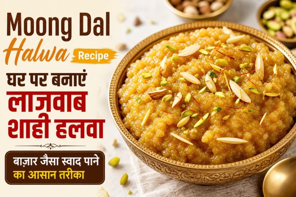 Moong Dal Halwa Recipe: घर पर बनाएं लाजवाब शाही हलवा, बाजार जैसा स्वाद पाने का आसान तरीका