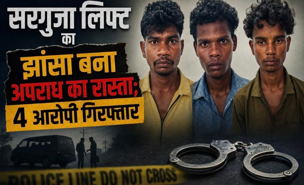 सरगुजा में नाबालिग से गैंगरेप का भयावह मामला, लिफ्ट का झांसा बना अपराध का रास्ता; 4 आरोपी गिरफ्तार