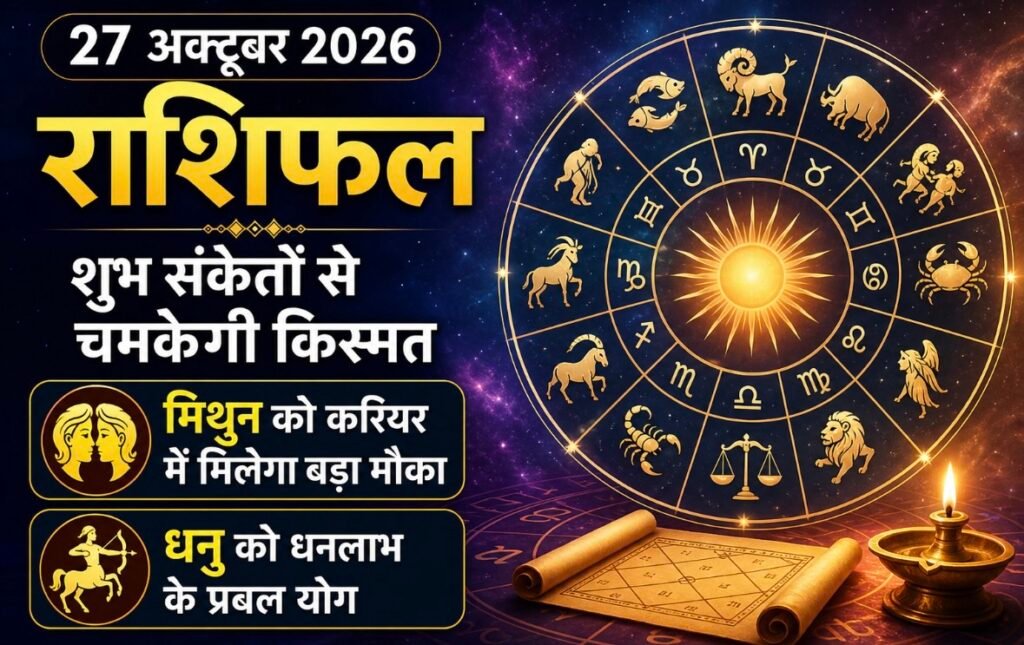 Rashifal 27 October 2026: शुभ संकेतों से चमकेगी किस्मत, मिथुन को करियर में मौका और धनु को धनलाभ के योग