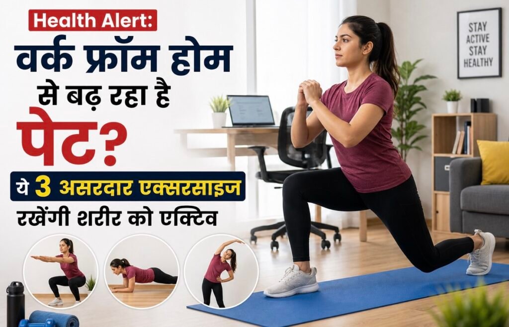 Health Alert: वर्क फ्रॉम होम से बढ़ रहा है पेट? ये 3 असरदार एक्सरसाइज रखेंगी शरीर को एक्टिव